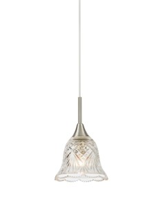 Lampe de fenêtre Luna en acier Markslojd design romantique verre transparent et finition nickel satiné