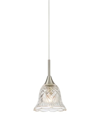 Lampe de fenêtre Luna en acier Markslojd design romantique verre transparent et finition nickel satiné