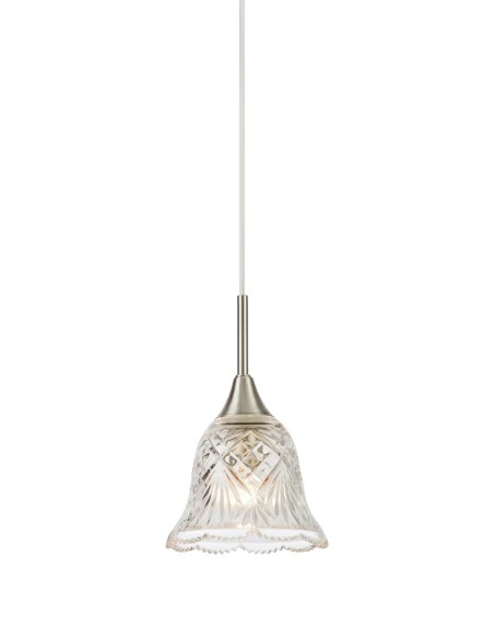 Lampe de fenêtre Luna en acier Markslojd design romantique verre transparent et finition nickel satiné
