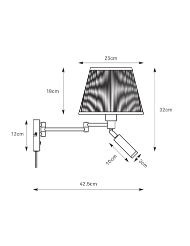 Applique murale double éclairage Markslojd ambiance chambre coin lecture lumière chaude