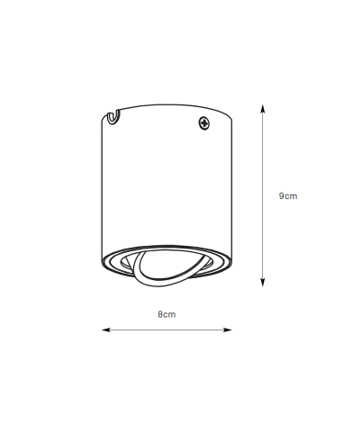 Spot encastré Diretto ambiance intérieur lumière chaude 3000K éclairage plafond design