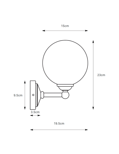 Applique murale Tropea installée près miroir salle de bain éclairage décoratif rétro chic