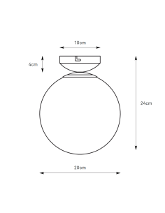 Plafonnier Stintino Markslojd chrome et globe verre blanc design salle de bain IP44 2