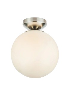 Plafonnier Stintino Markslojd chrome et globe verre blanc design salle de bain IP44