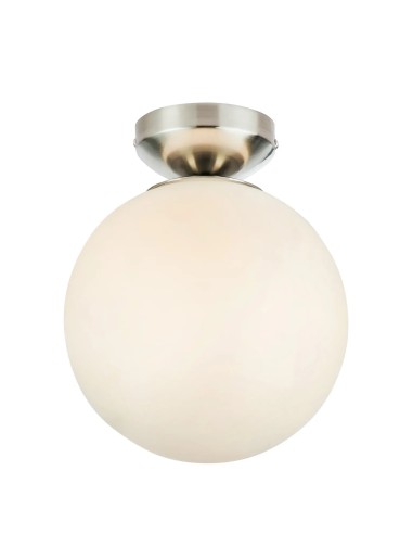 Plafonnier Stintino Markslojd chrome et globe verre blanc design salle de bain IP44