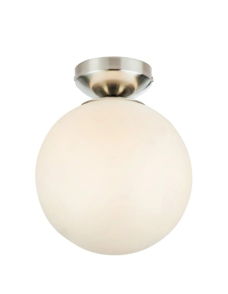 Plafonnier Stintino Markslojd chrome et globe verre blanc design salle de bain IP44