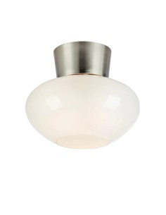 Plafonnier Malaga Markslojd verre blanc et structure acier design salle de bain classique