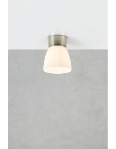 Plafonnier Nerja Markslojd chrome et abat-jour verre blanc ouvert design salle de bain 2