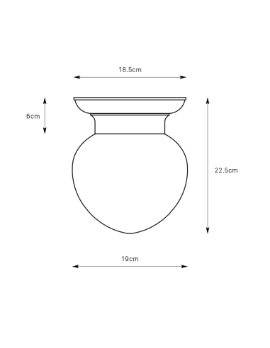 Plafonnier Ronda installé au plafond salle de bain éclairage homogène style rétro chic