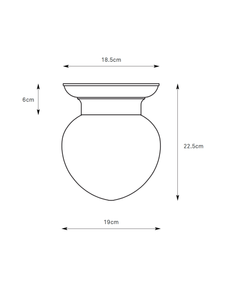 Plafonnier Ronda installé au plafond salle de bain éclairage homogène style rétro chic