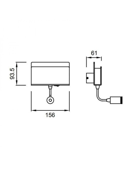 Applique murale intérieure liseuse Led Cabarete blanche 2 x 3 watts - Mantra Leluminaireled.com
