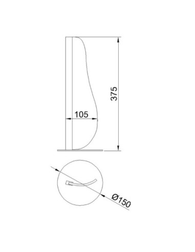 Lampe de table  3000K, 700 LM, 12W Acrylique Blanc - Mantra - Bianca