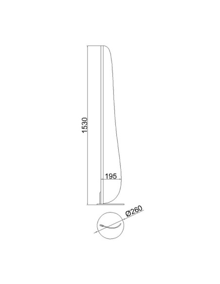 Lampadaire 3000K, 1200LM, 20W Acrylique Blanc - Mantra - Bianca