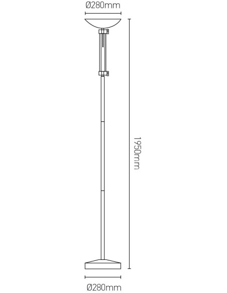 Lampadaire Led sur pied avec variateur Thyone blanc - Girard-Sudron Leluminaireled.com