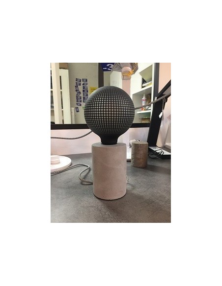 Lampe de table Led cylindrique béton - Girard-Sudron Leluminaireled.com