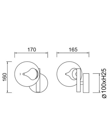 Éclairage mural intérieur LED Andromeda 6W 3000K applique décorative dorée