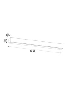 Applique murale LED Elegance Mantra gris extra-plat 61 cm design moderne 2
