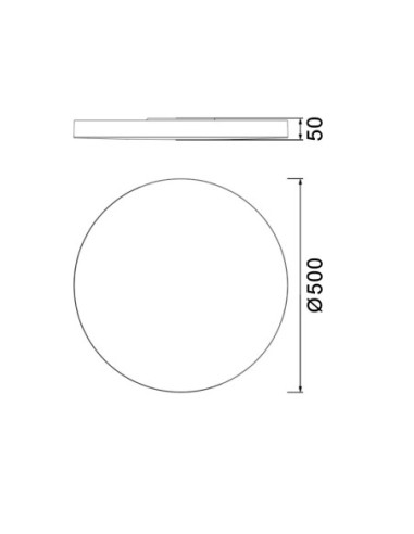 Plafonnier LED moderne Turin 40W avec lumière réglable