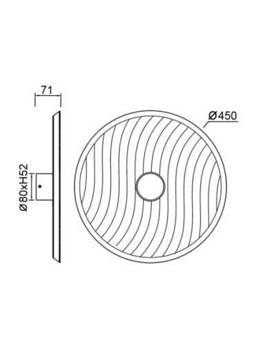 Éclairage intérieur LED 3000K plafonnier Acustic 9442 design moderne extra-plat