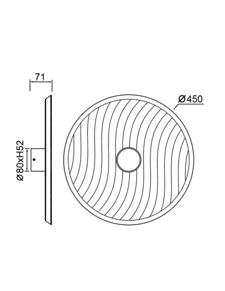 Éclairage intérieur LED 3000K plafonnier Acustic 9442 design moderne extra-plat