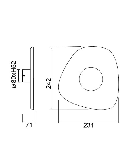 Éclairage intérieur LED 3000K plafonnier Acustic 9443 design compact extra-plat