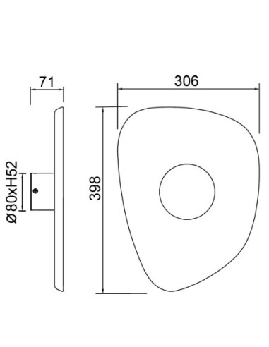 Éclairage intérieur LED 5W 3000K plafonnier Acustic 9444 design extra-plat