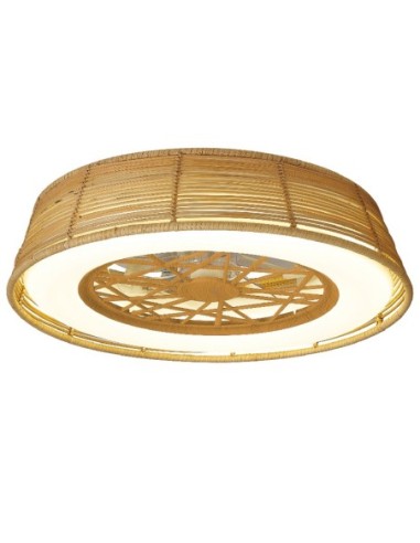 Ventilateur plafond Diam.56 cm 45W 2700/5000 K Blanc et Bois - Mantra - Indonésie