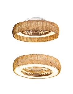 Ventilateur plafond Diam.65 cm 70W 27000/5000K Bois - Mantra - Kilimanjaro 2