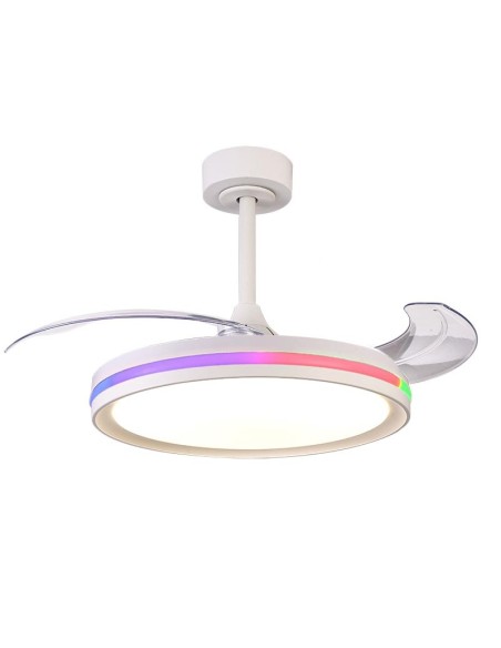 Ventilateur plafond Diam.106cm 3000/6000K 50W Blanc - Mantra - Rafaga