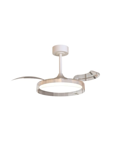 Ventilateur Diam. 44cm 36W 4480LM 3000K / 5000K Blanc- Mantra - Glass fan