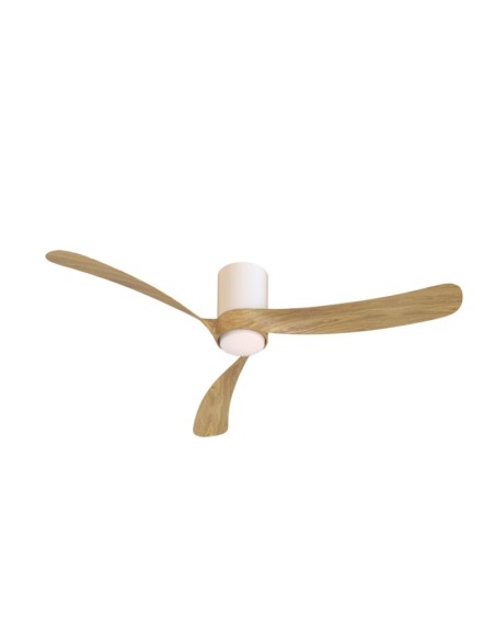 Ventilateur Led Diam. 132 cm 19 W 2660 LM Blanc et Bois - Mantra - Nemo II L