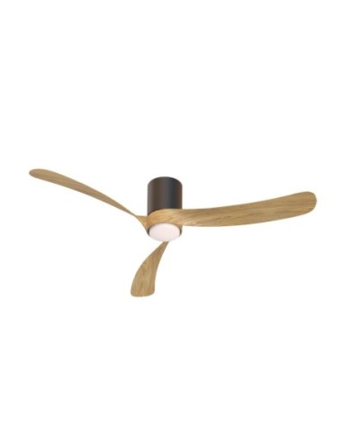 Ventilateur Led Diam. 132 cm 19 W 2660 LM Noir et Bois - Mantra - Nemo II L