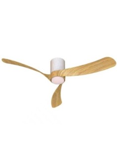 Ventilateur Diam.132 cm 19 W 3000/5000 K Blanc et Bois - Mantra - Nemo II M