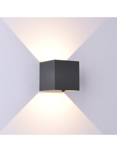 Applique murale extérieure LED Davos 6520 Mantra aluminium gris foncé vue frontale