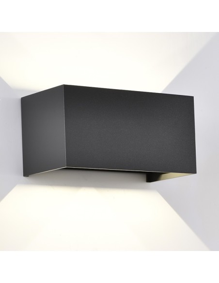 Applique LED Mantra Davos 7815 vue de face design moderne gris oscuro