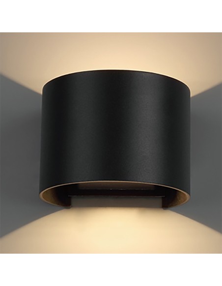 Applique extérieure LED Davos noir mat 12W IP54