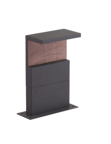 Applique extérieure Ruka LED verticale gris foncé design moderne IP65 façade