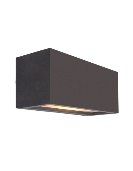 Applique extérieure Utah gris foncé design moderne horizontal E27 IP65