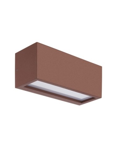 Applique extérieure Utah finition corten design industriel horizontal E27 IP65