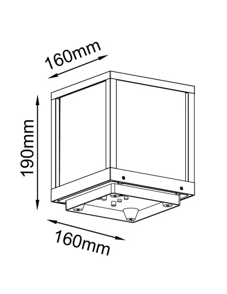 Applique murale extérieure Utah compatible ampoule E27 éclairage façade moderne