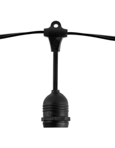 Guirlande Led extérieure étanche 15 douilles E27 cordon noir - Optonica Leluminaireled.com 2