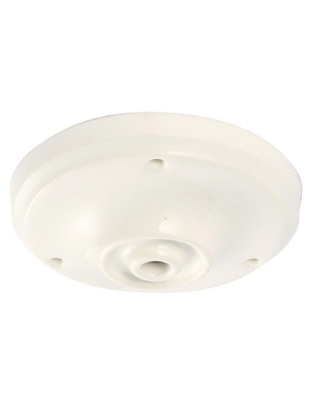 Rosace de plafond rétro céramique blanche pour câble 6 mm - Girard-Sudron Leluminaireled.com