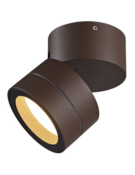 Applique murale extérieure Mantra Saler corten GX53 IP65 sur façade moderne