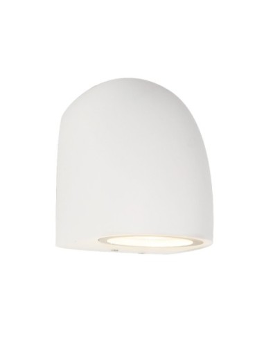 Applique murale extérieure Mantra Baldy blanc GU10 IP65 installée sur façade moderne