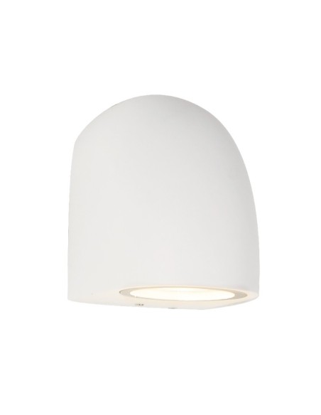 Applique murale extérieure Mantra Baldy blanc GU10 IP65 installée sur façade moderne