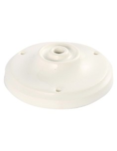 Rosace de plafond rétro céramique blanche pour câble 6 mm - Girard-Sudron Leluminaireled.com 2