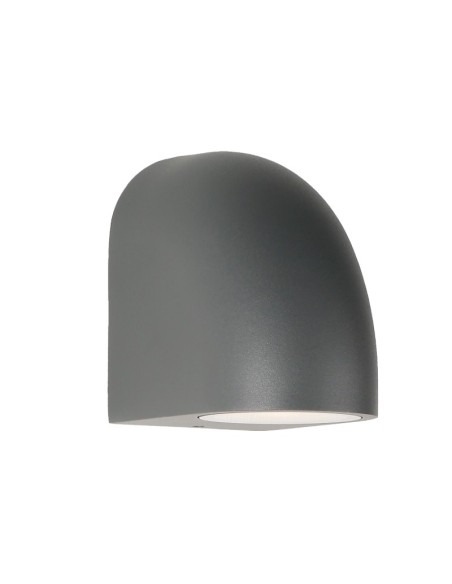Applique murale extérieure Mantra Baldy gris oscuro GU10 IP65 sur façade moderne
