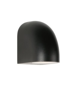 Applique murale extérieure Mantra Baldy noir GU10 IP65 installée sur façade moderne
