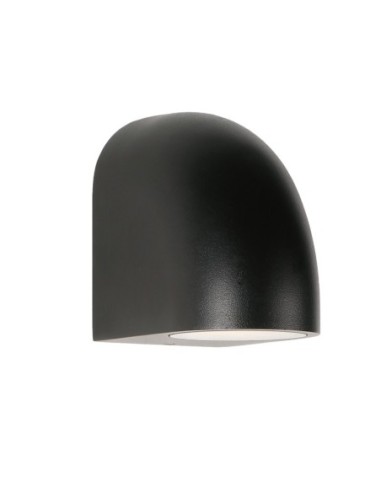 Applique murale extérieure Mantra Baldy noir GU10 IP65 installée sur façade moderne