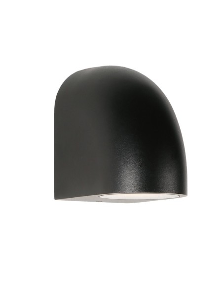 Applique murale extérieure Mantra Baldy noir GU10 IP65 installée sur façade moderne